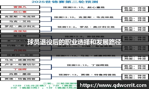 球员退役后的职业选择和发展路径